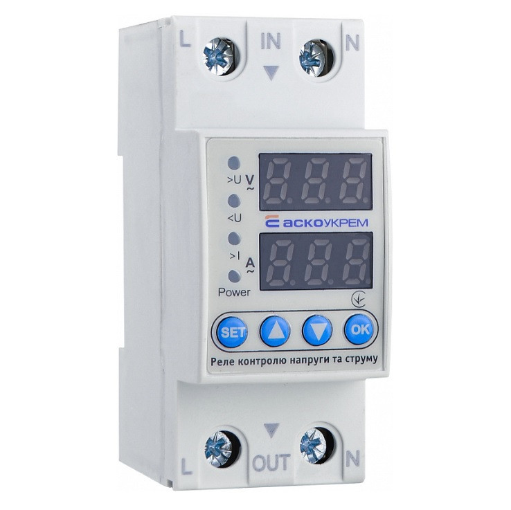 Реле контролю напруги та струму RKV 2P 63А