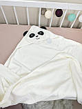 Дитячий рушник  із капюшоном 105х105 см см дитячий рушничок куточок для новонародженого, фото 8