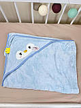 Дитячий рушник  із капюшоном 105х105 см см дитячий рушничок куточок для новонародженого, фото 9