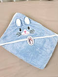 Дитячий рушник  із капюшоном 105х105 см см дитячий рушничок куточок для новонародженого, фото 4