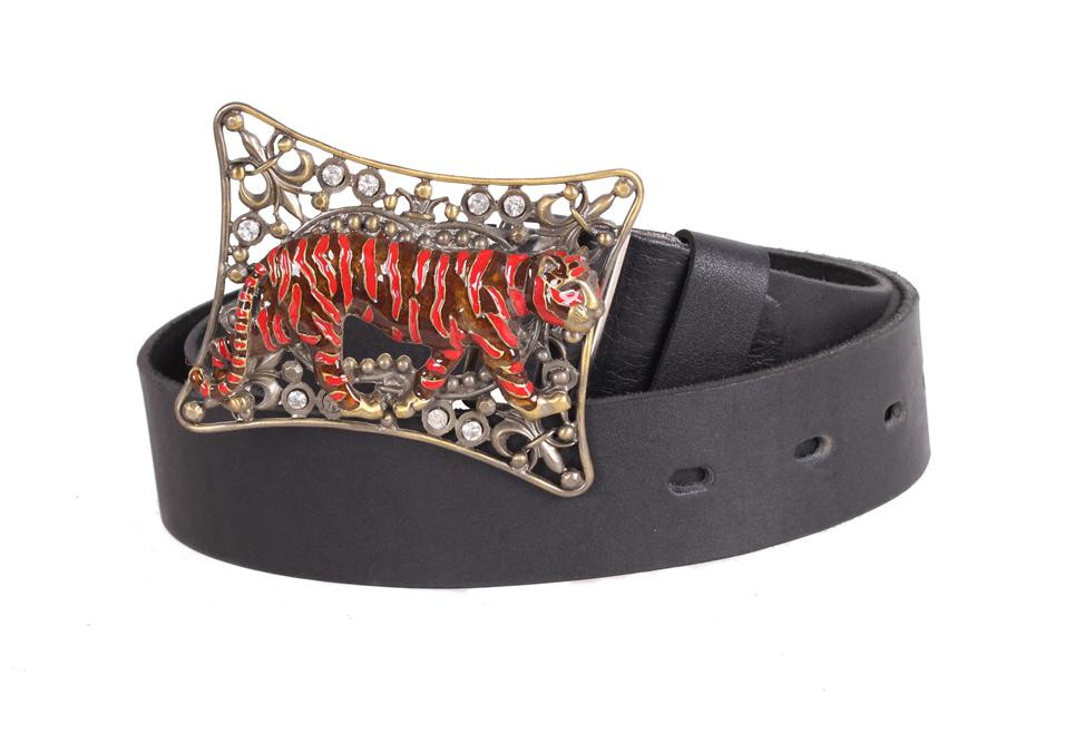 Жіночий ремінь з натуральної шкіри blx90372 чорний, фото 1