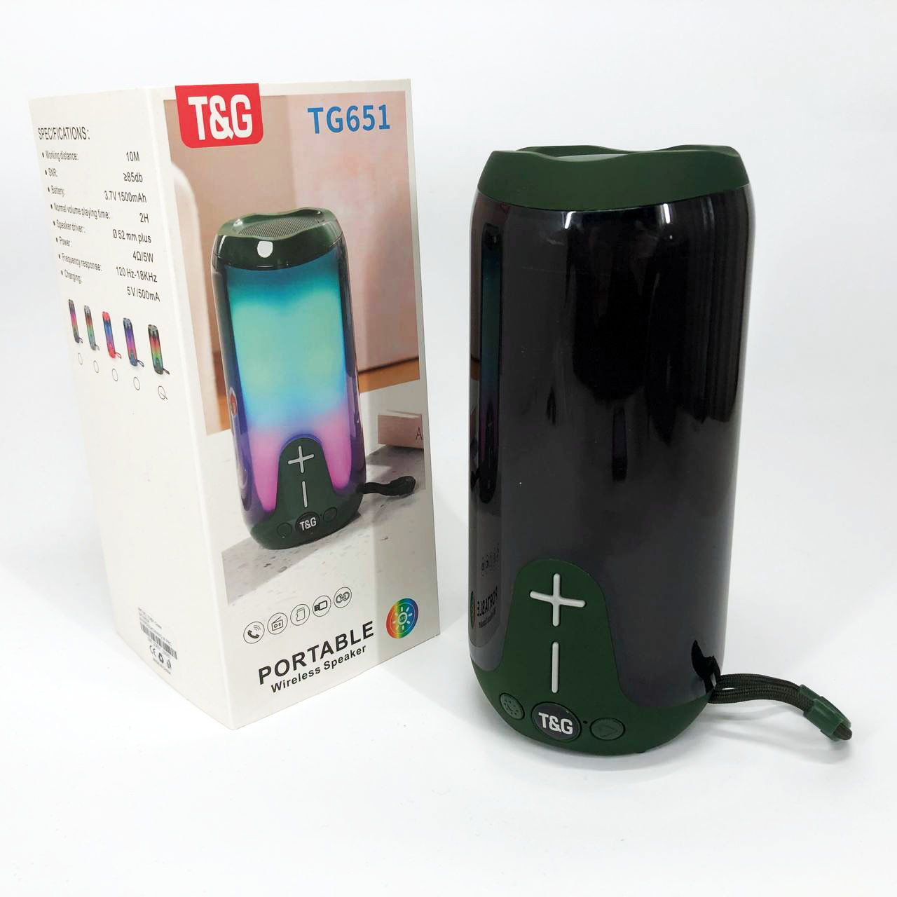 Колонка-динамік bluetooth TG651, Блютуз колонка з флешкою і радіо, Музична колонка з блютузом VM-722 і флешкою
