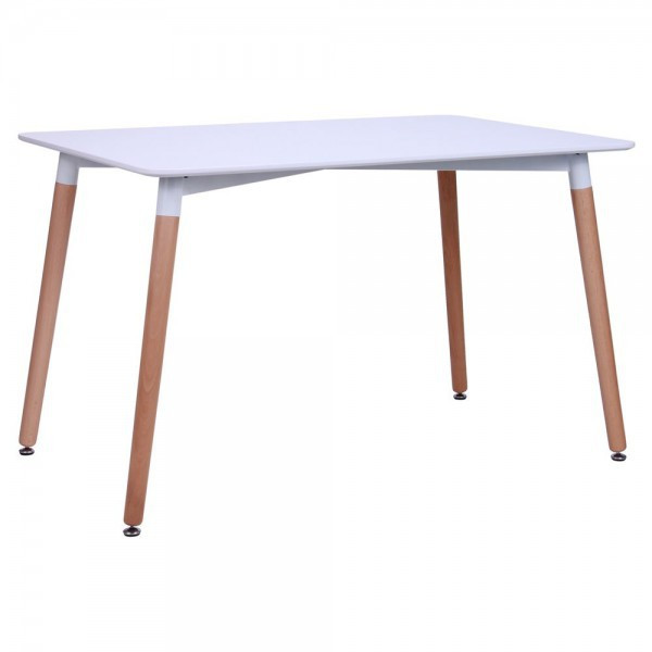 Стол обеденный белый из МДФ прямоугольный не раскладной, современный дизайн Elsa для столовой, гостиной AMF - фото 1 - id-p416740460