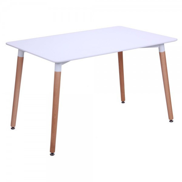 Стол обеденный белый из МДФ прямоугольный не раскладной, современный дизайн Elsa для столовой, гостиной AMF - фото 3 - id-p416740460