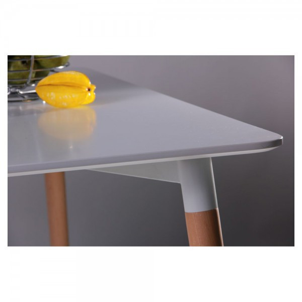 Стол обеденный белый из МДФ прямоугольный не раскладной, современный дизайн Elsa для столовой, гостиной AMF - фото 5 - id-p416740460