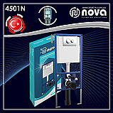 Система инсталляции для внутреннего бачка унитаза с металлической рамой без кнопки NOVA 4501N, фото 5