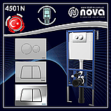 Система инсталляции для внутреннего бачка унитаза с металлической рамой без кнопки NOVA 4501N, фото 4