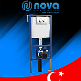 Система инсталляции для внутреннего бачка унитаза с металлической рамой без кнопки NOVA 4501N, фото 6