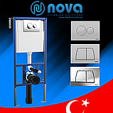 Система инсталляции для внутреннего бачка унитаза с металлической рамой без кнопки NOVA 4501N, фото 7