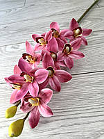 Штучна орхідея цимбідіум ( рожева, латекс 75 см), фото 6