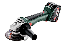 Потужна акумуляторна болгарка Metabo W 18 L BL 9-125 : з АКБ 2шт-18В/4,0Аг, 125мм диск (602374510), фото 4