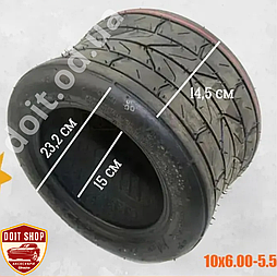 Покришка 10x6.00-5.5 для Електросамоката Ситико mini Citycoco для моделей Kugoo WoLong GT X1 MiniR