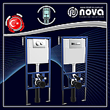 Система инсталляции для внутреннего бачка унитаза с металлической рамой без кнопки NOVA 4501N, фото 9