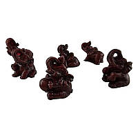 Статуетка Слон із кам'яної крихти набір 6 шт.