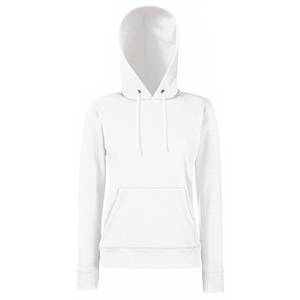 Толстовка жіноча з капюшоном однотонна. Біла