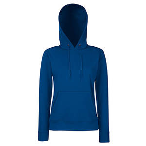 Толстовка жіноча з капюшоном однотонна. Темно-синя