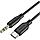 Аудіо-кабель AUX BOROFONE 3.5mm BL18 Type-C silicone digital black, фото 3
