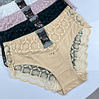Жіночі бавовняні трусики #9933 Biweier Мікс, фото 4