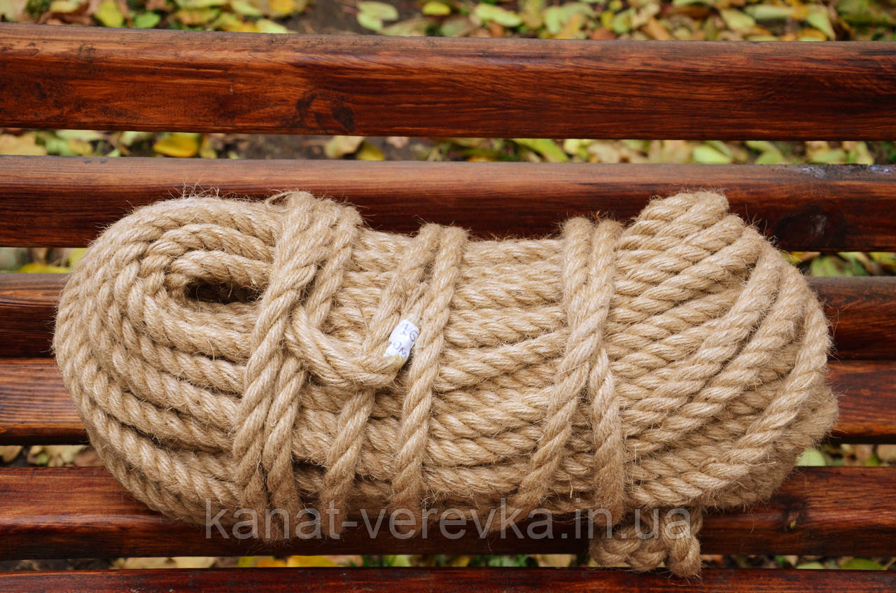 8 мм - 50 м. Джутовий канат для декоративного оздоблення, фото 1