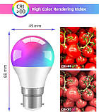 Світлодіодні лампи LEDYA Globe B22 зі зміною кольору, лампи з ямою 4W RGB B22 з дистанційним керуванням, фото 6