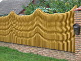 Паркан дерев'яний декоративний «Хвиля пінія » як зразок., фото 3