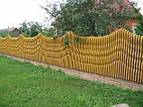Паркан дерев'яний декоративний «Хвиля пінія » як зразок., фото 4