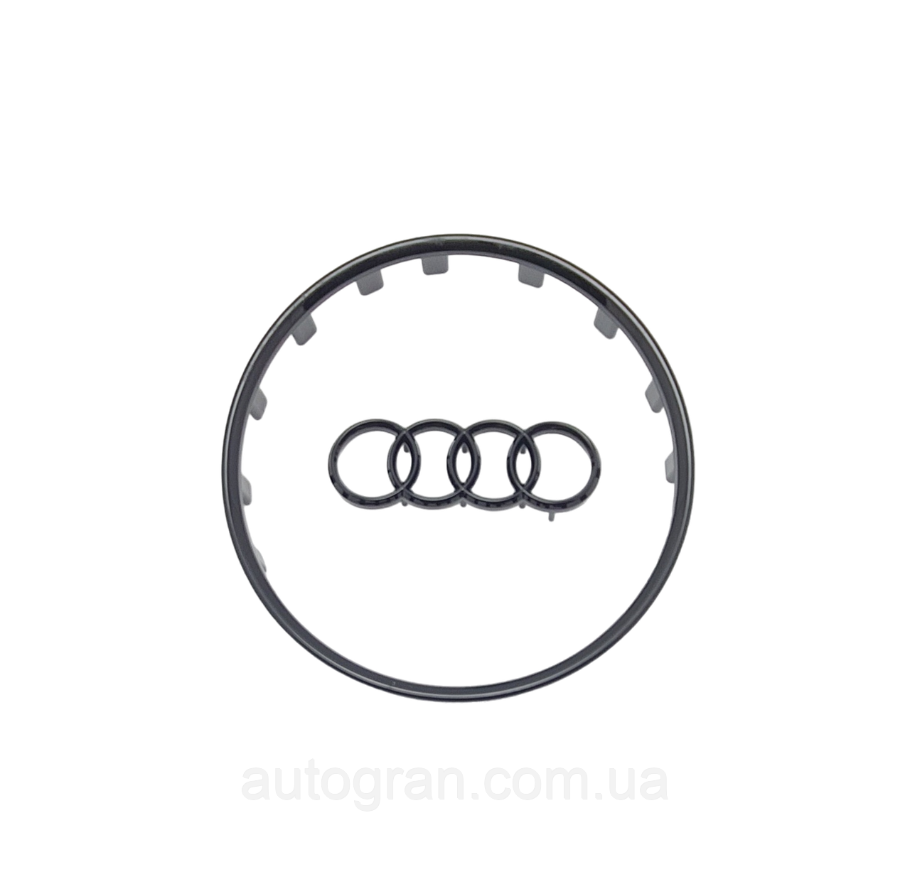 Емблема керма Audi A6 C7 A4 B9 A1 A3 8V S3 A5 S5 A7 Q3 Q5 чорний глянець