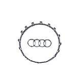 Емблема керма Audi A6 C7 A4 B9 A1 A3 8V S3 A5 S5 A7 Q3 Q5 чорний глянець, фото 2