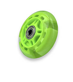 Колесо для самоката/роликів 80 мм салатове (1 шт), підшипники ABES-7