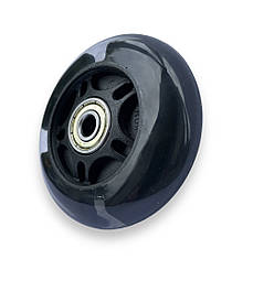 Колесо для самоката/роликів 80 мм чорне (1 шт), підшипники ABES-7