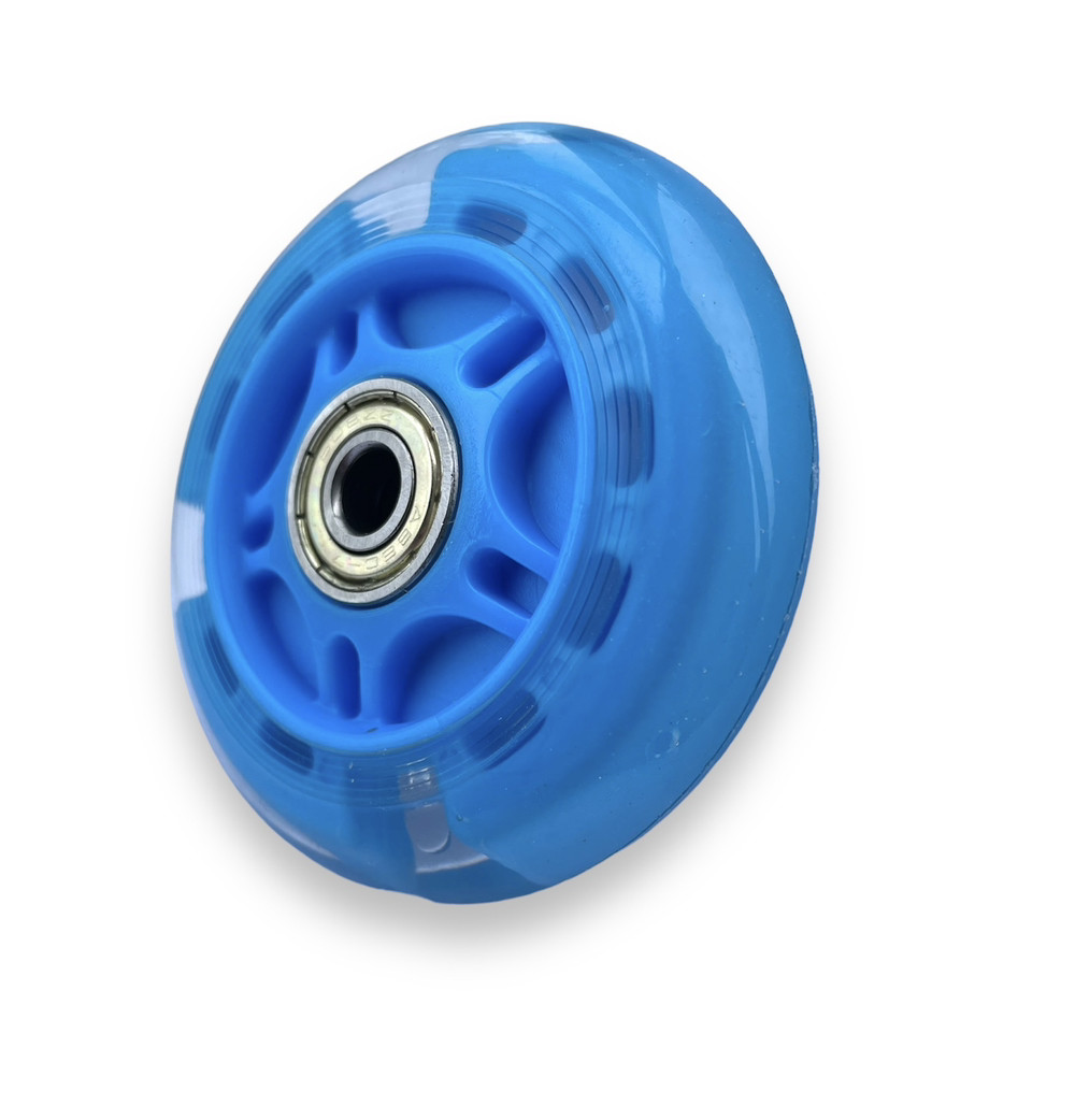 Колесо для самоката/роликів 80 мм синє (1 шт), підшипники ABES-7, фото 1