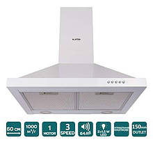 ВИТЯЖКА VENTOLUX LAZIO 60 WH (1000) LED Купольна на кухню. Витяжка кухонна в Україні. *ЗНИЖКА В ОПИСІ.