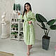 Вафельный халат Luxyart Кимоно размер (54-56) XL 100% хлопок (LUX-114) - фото 1 - id-p2234091048