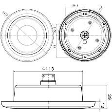 Ліхтар задній 3-функційний Fristom з байонетом 5 pin FT-314 LED BLACK BAJONET, фото 2