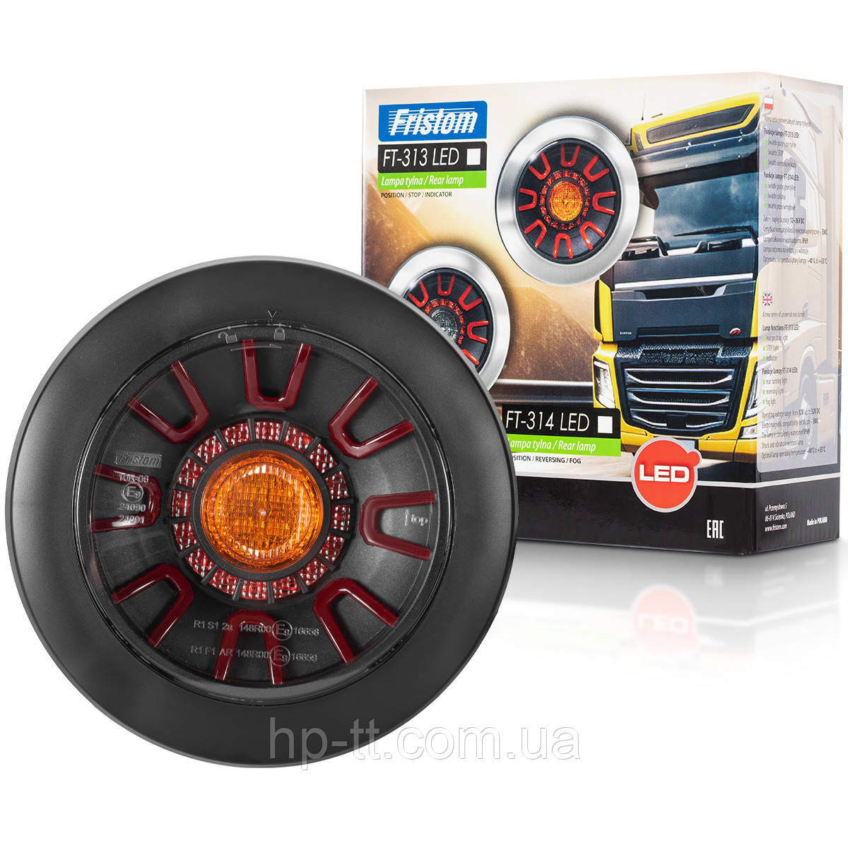 Ліхтар задній 3-функційний Fristom універсальний FT-313 LED BLACK BAJONET