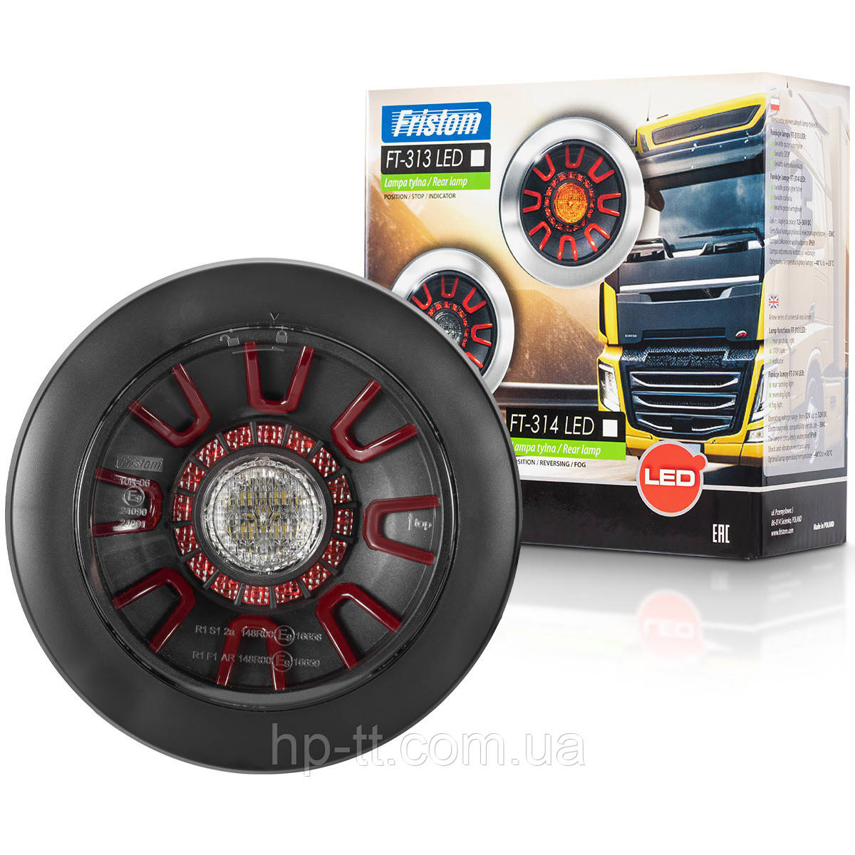 Ліхтар задній 3-функційний Fristom з байонетом 5 pin FT-314 LED BLACK BAJONET