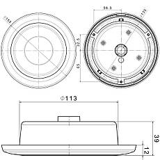 Ліхтар задній 3-функційний Fristom з дротом 1 м FT-314 LED CHROME, фото 2