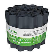 Бордюрна стрічка 20 см 9 метрів сіра посилена VARTCO (Польща)