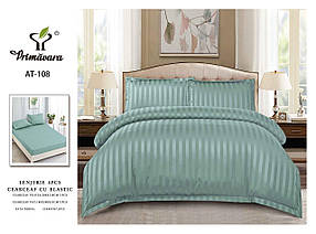 Євро комплект постільної білизни Primavara-морский зелений