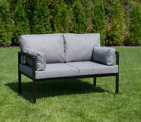 Диван-лофт Софора-Treland двомісний 130х75 см сірий на металокаркасі