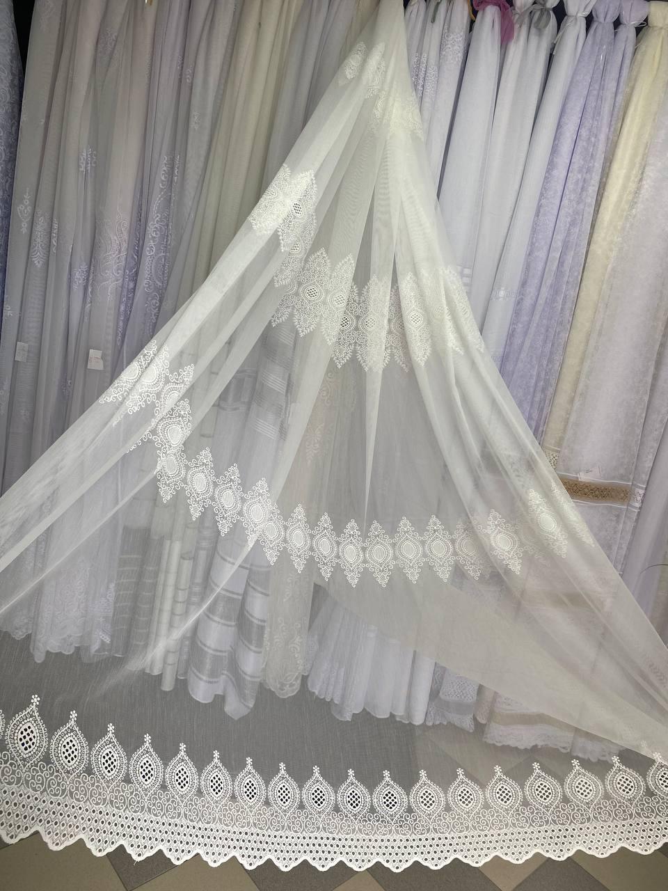 Тюль бамбук заввишки 2,8 м. крем