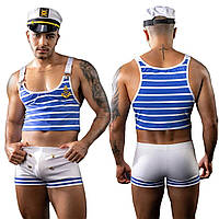 Еротичний костюм моряка JSY «Милашка Нік» One Size, топ, шорти, кепка - SX0431