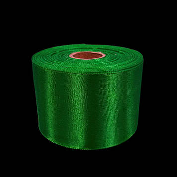 Стрічка атласна 50 мм, зелена, 23 м