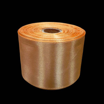 Стрічка атласна 50 мм, карамельна, 23 м