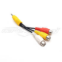 Кабель AV jack 3.5 mm to 3RCA(мама),0,2 м, фото 5