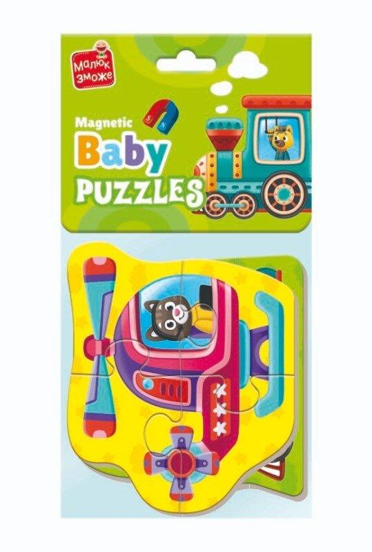 Гра розвиваюча Vladi Toys пазли бейбі магнітні Малюк зможе «Транспорт» (Укр) (VT3208-29)