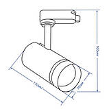 Трековий світильник Feron AL106 10W 4000К чорний, фото 6