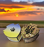 Невеличка базова сувенірна подарункова коробка у вигляді щіта білого кольору 10×12×5см., фото 5