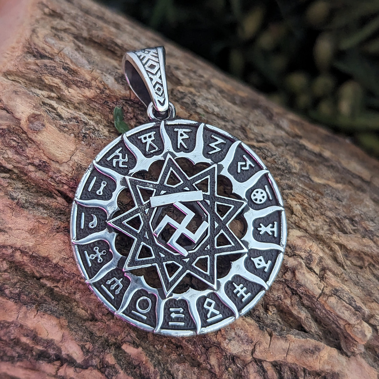 Чертог Рахмат Вепр Свароже коло кулон оберіг амулет талісман, Срібло 925, Золото 585/750