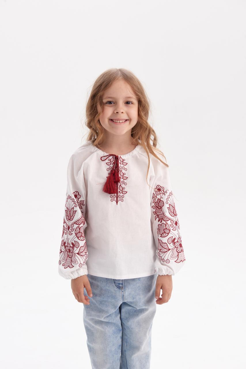 Вишиванка для дівчинки "Барва", дитяча вишита сорочка, фото 1
